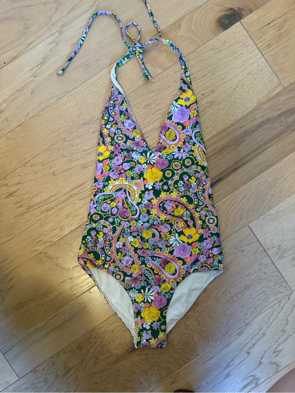 La DoubleJ Sexy One Piece Swimsuit - Trip, floral paisley, size small, NWOT